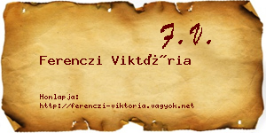 Ferenczi Viktória névjegykártya
